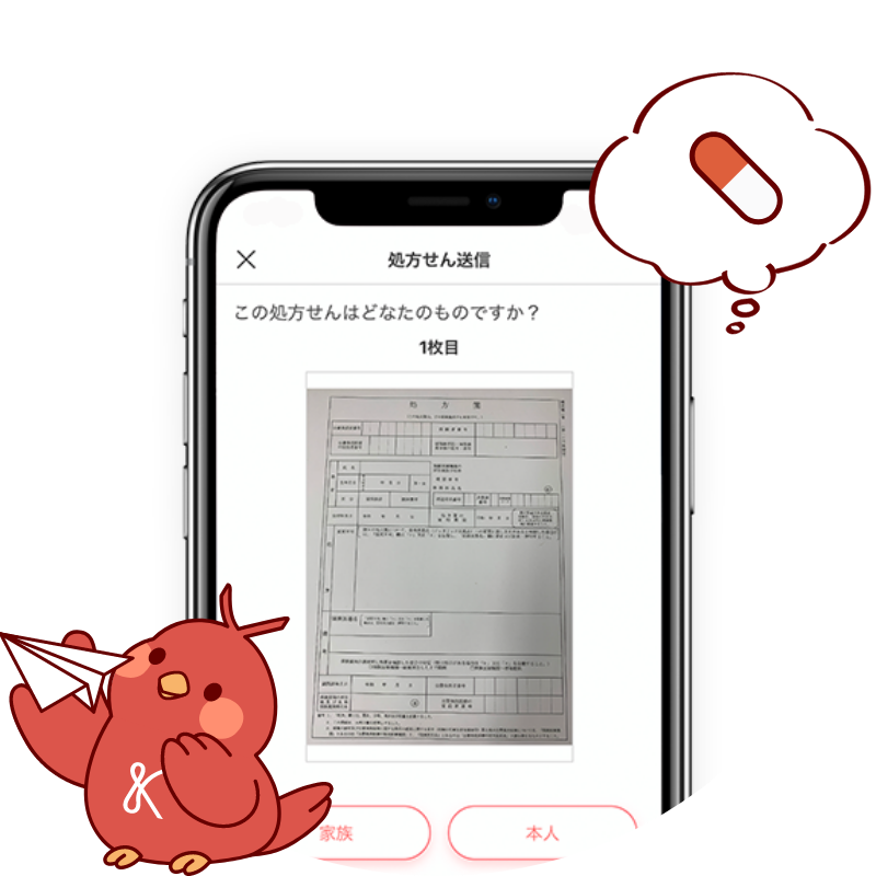 処方せん送信スマホイメージ